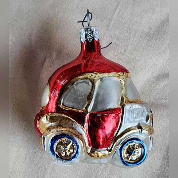 Vintage Poland Mercury Glass Car Christmas Ornament - Picture 2 of 12